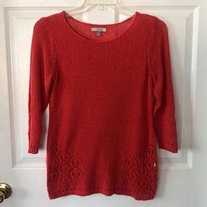 Rox&Ali Coral Orange Red Sweater Blouse